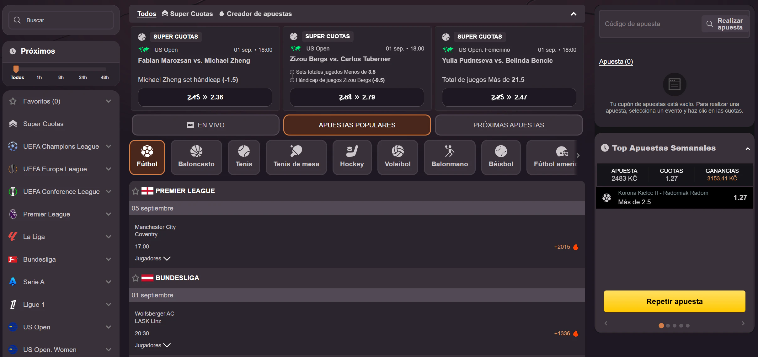 Apuestas deportivas y eSports en Dragonia
